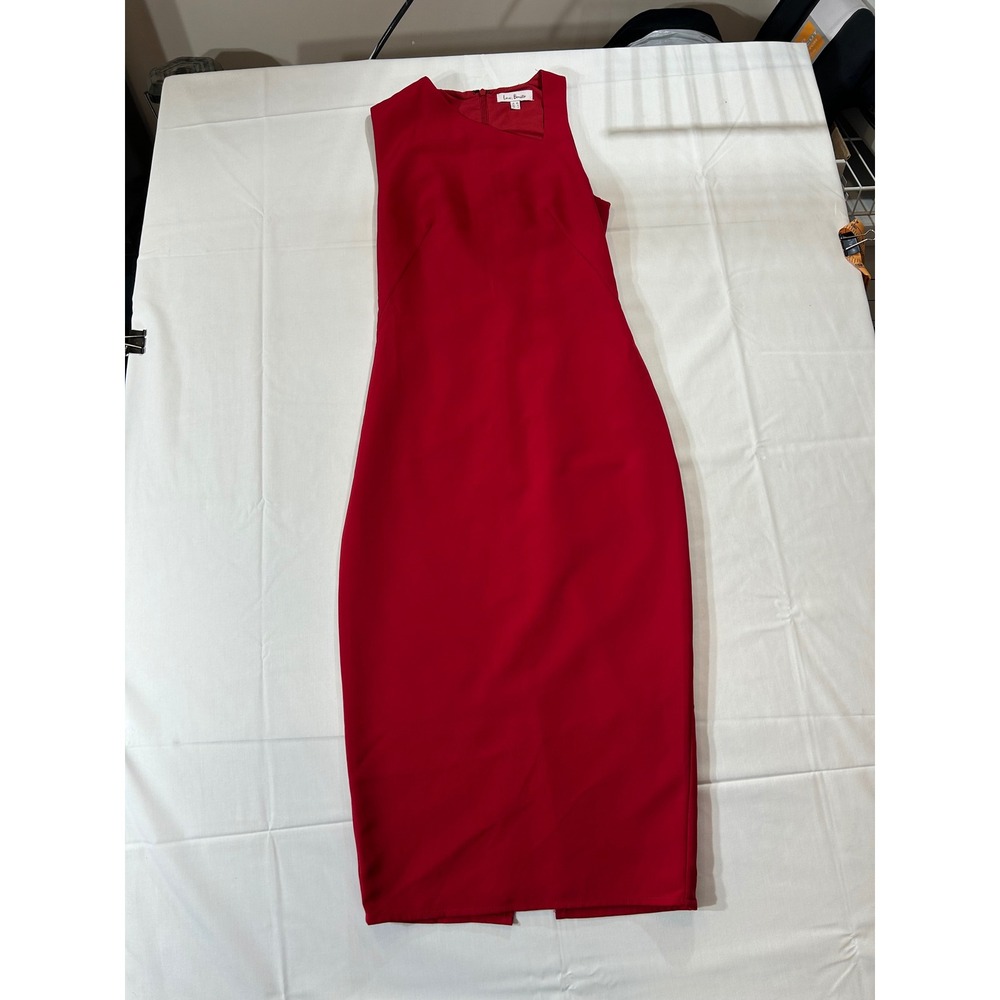 Love Bonito Red Sleeveless Midi Sheath Dress Womens Size XS US 2 Cocktail Event